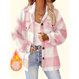 Exploding 2025 Autumn And Winter Warm Plush Bulbla Chain Pocket Hooded Loose Coat Woman