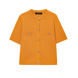 ZARZ Homemade New Women's Smocoat Smozy Short-Sleeved Knitted Top 1822/022/621 HZ0107