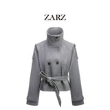 ZARZ Homemade New Women's Oceaned Tfleet Tweed Eye Knitted Coat 9598065 HZ0107