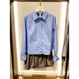 Zhao Luth Wears The Same Early Autumn Wearing A 2025 Korean Age-Reed College Style Sweater Shirt Shirt Three Sets