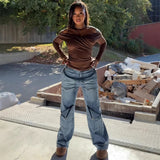 Women's Jeans Women's Summer New Water Wash And Wears Casual Pants With A Sense Of Design HZ0107