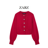 ZARZ Homemade New Women's Classic Heart-Shaped Button Knitted Coat 5536/032 HZ0107
