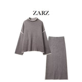 ZARZ Homemade New Women's Dress Clamming Side Knitted Dress HZ0107