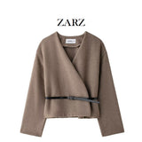 ZARZ Homemade New Women's Classic Fashion With Belt Soft Coat 1255837 HZ0107