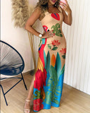 2025 Fashion Casual Printed Dress Women's Dress HZ0107