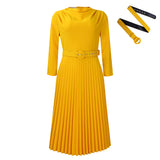 D459 New Women's Fashion Elegant Pressure Skirt Elegant Solid Color Large Dress HZ0107