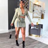 Women's Clothing Autumn New Sexy High-Waist Retro Bright Line Half-Dressed Ass Cowboy Skirt HZ0107