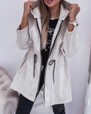 2025 Fashion Casual Autumn And Winter Hooded Zipper Jacket Women's Clothing HZ0107