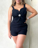 2025 New Fashion Casual Vest Shorts Set Women's Clothing HZ0107