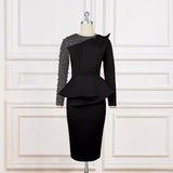 AM221017 Designer Cut Piece Splicing Dress Nail Beaded High-Rise Thin Dress Dress Dress Dress Skirt HZ0107