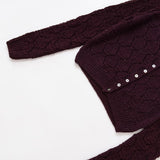 ZARZ Homemade New Women's Oceaned Tfleet Tweed Eye Knitted Coat 9598065 HZ0107