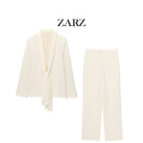 ZARZ Homemade New Women's Ocean Smozy Thin Scarf Blaves Straight Pants HZ0107