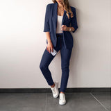 2025 New Fashion Casual Suit Suit Women's Two-Piece Set HZ0107