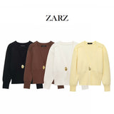 ZARZ Homemade New Women's Classic High-End Coat Knitted Jackcase UWG930073 HZ0107