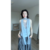 Slicing Fake Two T-Shirt Girls Summer Tsets Hot Girls Pure Blouse Trousers Fashion Set