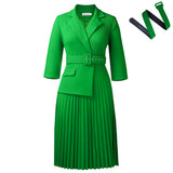 D592 Women's Autumn And Winter Women's Suit And Collar Temperament Pressure Skirt African Dress HZ0107