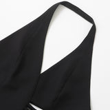 ZARZ Homemade New Women's Classic Open Design Hanging Neck Blouse 2926620 HZ0107