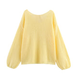 ZARZ Homemade New Women's Classic Oceanic Back Buttered Knitted Shirt HZ0107