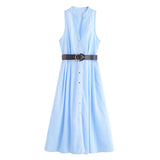 ZARZ Homemade New Women's Classic´ø V-Neckless Muffin Dress 5029101 HZ0107