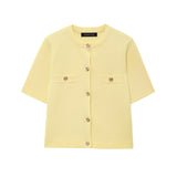 ZARZ Homemade New Women's Smocoat Smozy Short-Sleeved Knitted Top 1822/022/621 HZ0107