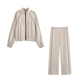 ZARZ Homemade New Women's Clothing Colling-Colried Pilot Jacket Coat With Wide Legs HZ0107