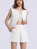 2025 New Fashion Temperament Vest Suit Women's Clothing HZ0107