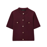 ZARZ Homemade New Women's Smocoat Smozy Short-Sleeved Knitted Top 1822/022/621 HZ0107