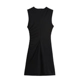 ZARZ Homemade New Women's Classic Folded Decorative Short Dress 3067260 HZ0107