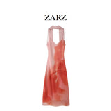 ZARZ Homemade New Women's Fashioned Suspension Scarf With Tender-Dyed Printed Dress HZ0107