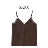 ZARZ Homemade New Women's Classic Fashion V-Neck Flying Sleeves Lotus Leaf Dress HZ0107