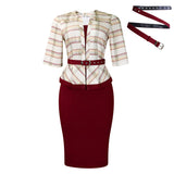 D573 Women's New Fashion Temperament Splicing Bag OL Pencil Skirt African Dress HZ0107