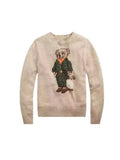 25 Autumn Explosion Wool-Blend Cartoon Bear High Quality Autumn And Winter Sweater Female Blue Collar Casual Knitting