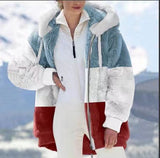 Exploding 2025 Autumn And Winter Warm Plush Bulbla Chain Pocket Hooded Loose Coat Woman