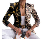 2025 New Women's Coat Season Printing Xiaoxi Decoration Fashion Short Double Buckle Top Woman HZ0107