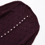 ZARZ Homemade New Women's Oceaned Tfleet Tweed Eye Knitted Coat 9598065 HZ0107