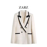 ZARZ Homemade New Women's Clothing Fashion White Collar Coat HZ0107
