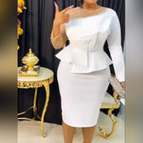 AM221017 Designer Cut Piece Splicing Dress Nail Beaded High-Rise Thin Dress Dress Dress Dress Skirt HZ0107