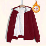 New Women's Winter Explosion Warm Plush Hoodie Jacket