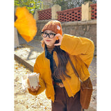 Gentle Suit Wearing Cotton Women's 2025 Early Winter New Loose Thin Cotton Coat Retro Brown Slacks