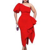 D327 Women's Dress 2025 New Twill Open-Coated Loaf Dress Sexy Dress HZ0107