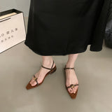Low-Heeled Sandals Women Wear A New Korean Version Of The French Style Soft Dress Black Roman Shoes In The Summer HZ0107