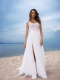2025 New Lace Chiffon Dress Ball White Evening Dress Open Dress