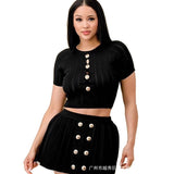 2025 Knitted Round Women's Summer Thin Short Design Sense Of The New Pure Desire HZ0107