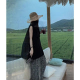 Commuter With Black Loose Sleeveless Top Design Loose Thin Casual Pants Women Summer New