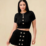 2025 Knitted Round Women's Summer Thin Short Design Sense Of The New Pure Desire HZ0107
