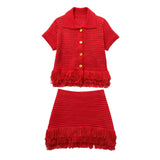 Women's Dress 2025 Fashion Suit High-Waist Mini Skirt Tuxedar T-Shirt Knitted Dress Comfortable Casual Style HZ0107