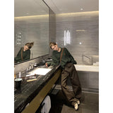 Korean Retro Polo Collar Soft Jasmine Sweater Women 2025 Autumn And Winter New Loose Lazy Knitted Shirt Top