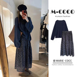 Korean Gentle Lazy Wind Purple Round Sweater Woman 2025 Autumn And Winter Small Loose Soft Knitwear