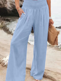 2025 New Spring Women's Casual Cotton Lint Comfortable Mid-Rise Trousers Women