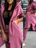 2025 New Fashion Casual Hooded Grip Velvet Jacket Two Sets Of Women's Clothing HZ0107